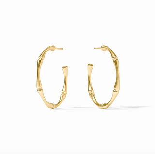 Bamboo Hoop in Gold Medium