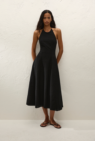Valencia Midi Dress in Black