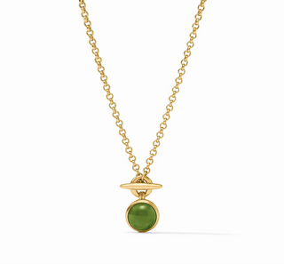 Solara Solitaire Necklace - Gold Irid.