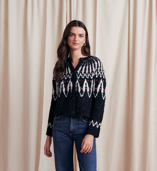 Areti Long Yoke Boucle Fairisle Sweater