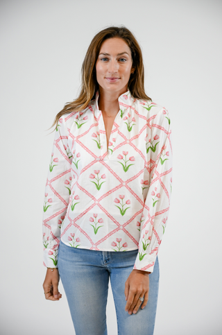 Gracie Blouse in Petal Lattice