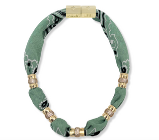Warm Weather Bandana Necklace in Mint