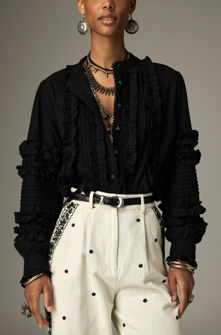 Duende Farruca Blouse in Blackberry