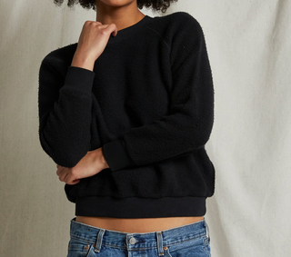 Ziggy Reverse Shrunken Crew - Black