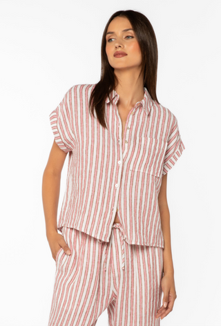 Kirsty Shirt in Pink Stripe