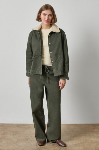 Washed Twill Pleat Back Jacket