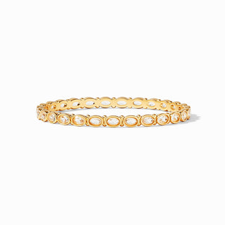Mykonos Bangle Gold Clear Crystal - M
