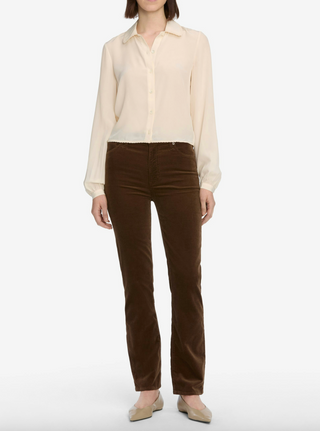 Le Sleek Straight Corduroy - Bitter Chocolate