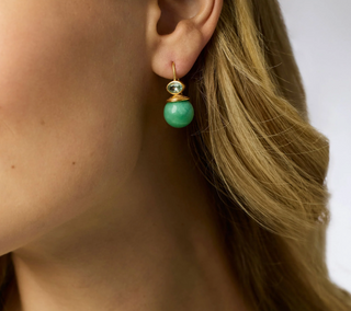 Portofino Demi Earring in Aqua Jade