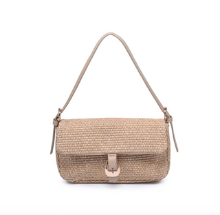 Gloria Straw Shoulder Bag in Natural