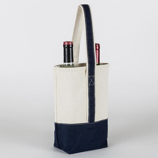 Double Bottle Wine Bag - Navy