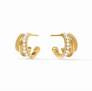 Hydra Triple Hoop w/ Pearls