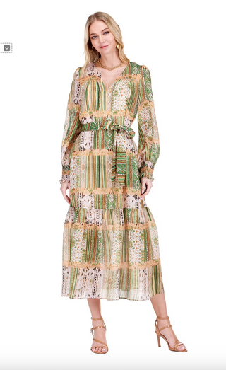 Flounced Hem Maxi - Vintage Boho