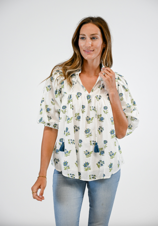 Middleton Blouse in Vineyard Garden