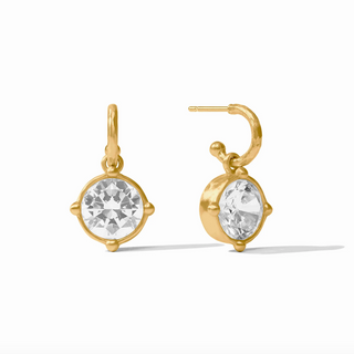 Honeybee Hoop & Charm Earring in Cubic Zirconia