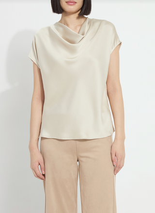 Yasmin Drap Neck Sleeveless Blouse
