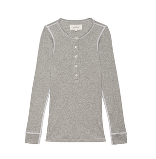 The Baby Rib Henley - Heather Grey