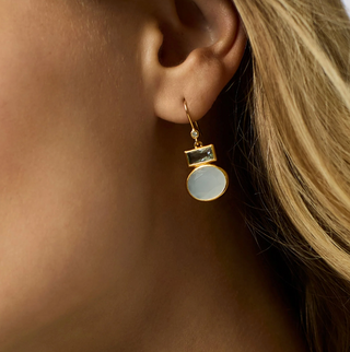 Jolie Midi Earring in Aquamarine Blue