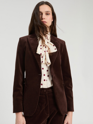 Blazer in Velvet Chocolate