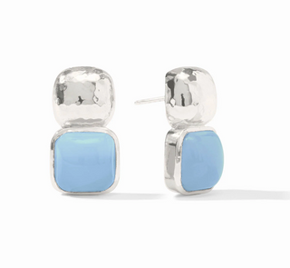 Catalina Earring - Silver Chal. Blue