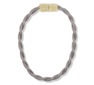 Twisted Mesh Necklace Silver