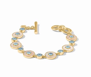 Colette Tennis Bracelet in Chalcedony Blue