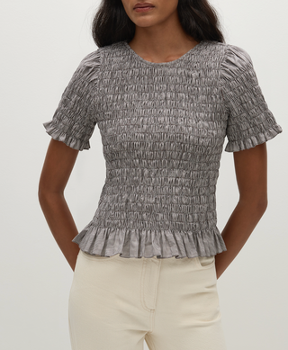 Edda Top - Gingham Espresso