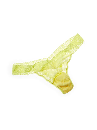 Signature Lace Thong- Lime Zest
