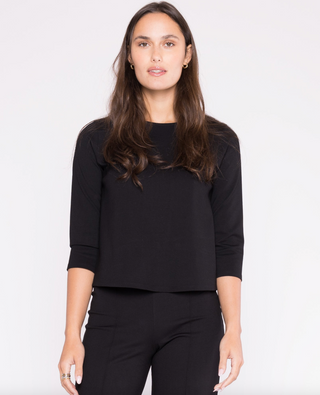 Ponte Knit 3/4 Sleeve Top