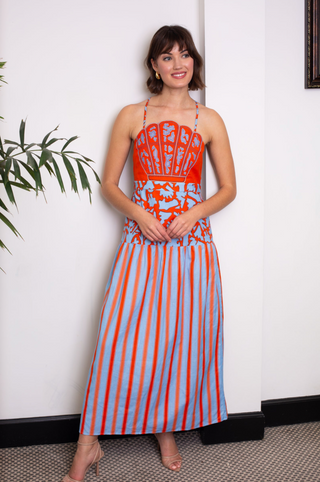 Hunter Midi in Coral Art