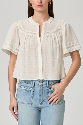 Pasadena Blouse in Ivory