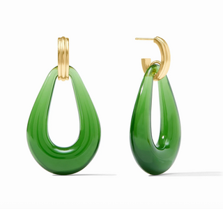 Carnaby Doorknocker Earring - Palmetto Green