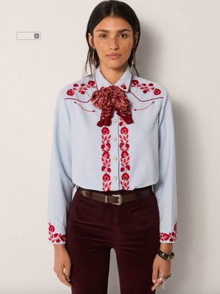 Jose Blouse - Ranch Blue