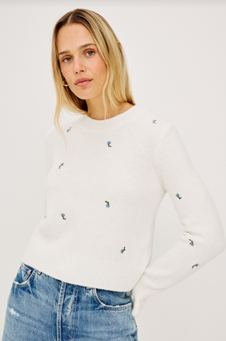 Bettie Sweater in Blue Birds