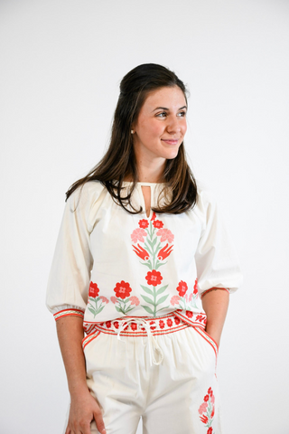 Ana Blouse in Sprucestone