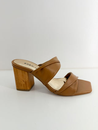 Alia Heel in Brown Leather