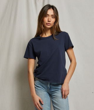 Harley Boxy Crew Tee in Navy