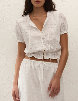 Santana Top in White