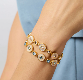 Colette Tennis Bracelet in Chalcedony Blue