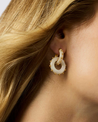 Colette 2-in-1 Earring in Alabaster