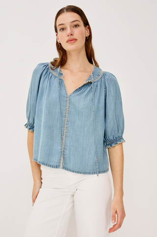 Belina Top in Washed Blue