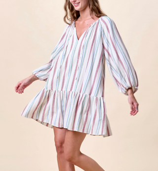 Mariah Mini Dress in Ivory Multi