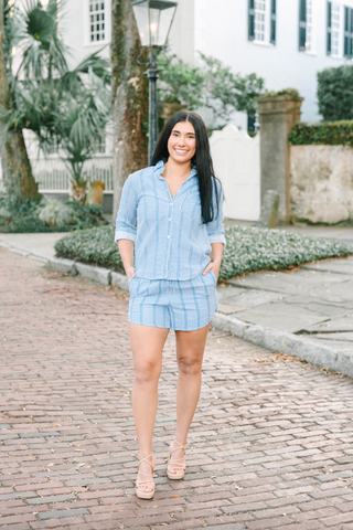 Isla Blouse in Shoreline