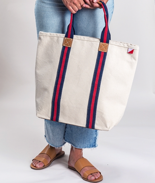 Society Tote Bag - Red/Navy