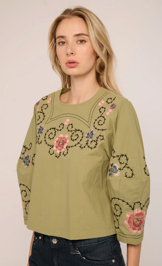Dream Top in Loverush Embroidery