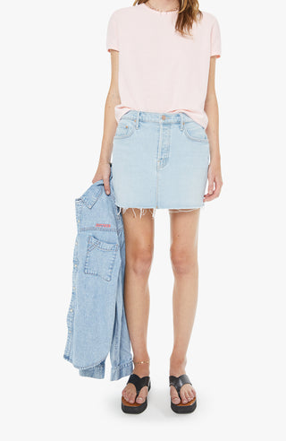 The Vagabond Mini Fray Skirt in Bring The Cooler