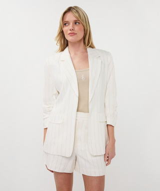 Blazer Line Stripe in White/Sand