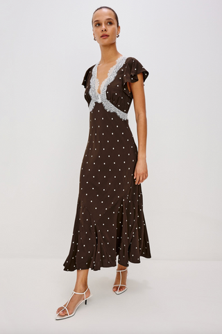 Mattia Dress - Cocoa Polka Dots