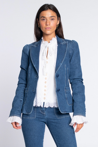 Elizabeth Blazer in Washed Denim
