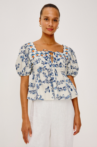 Presley Top in Ceramic Floral